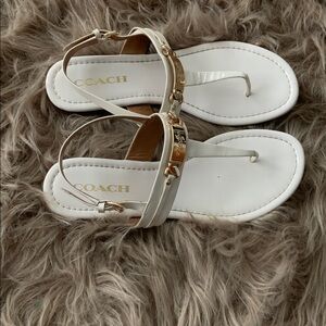 Coach white Braided Sandals size 8.5